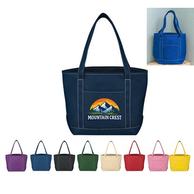 Medium 24 Oz. Cotton Canvas Yacht Tote –13" x 20"-Embroidered