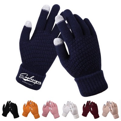 Wool Acrylic Touchscreen Winter Gloves